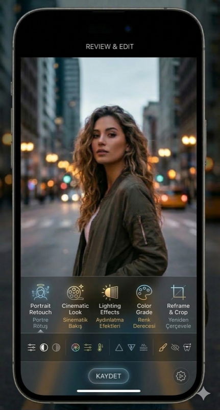 Retouch App Editor Menu